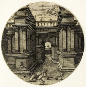 The Ape Tied in a Courtyard