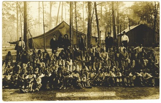 Picture postcard of a North Carolina Convict Camp