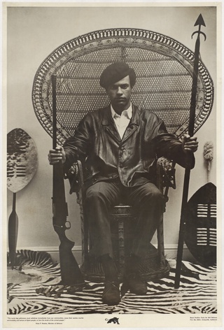Huey Newton, Black Panther Minister of Defense, 1968, Blair Stapp, Black Panther Party, American