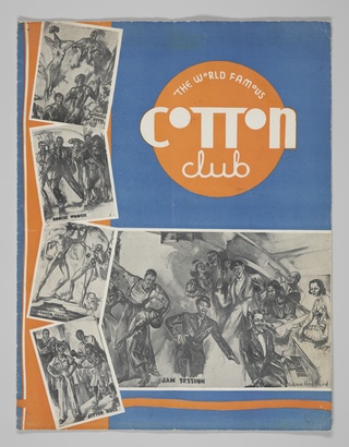 Program / Menu from the Cotton Club, 1938, illustrated by Julian Harrison, American