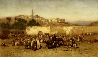 Market Day Outside the Walls of Tangiers, Morocco