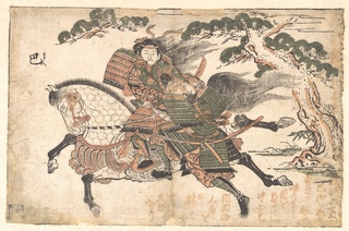 Tomoe Gozen Killing Uchida Saburo Ieyoshi at the Battle of Awazu no Hara