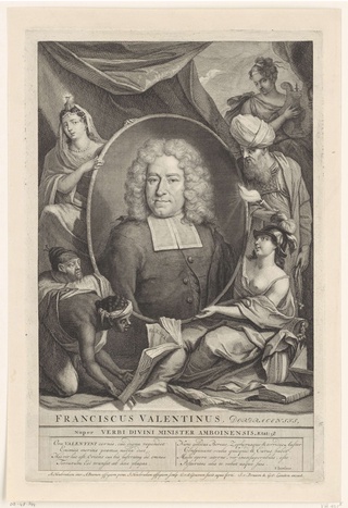 Portret van François Valentijn, 1724, Jacob Houbraken, Dutch