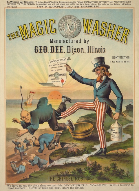 Full color illustration in cartoon style showing Uncle Sam, with proclamation in his right hand and 