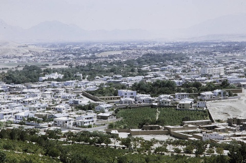 A bird’s eye view of Kabul’s cityscape as seen from Bagh-e Bala.